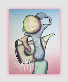 Porträt eines Trägen, 150x120, Acryl auf HDF, 2023