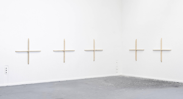 Ohne Titel (Fichte), 96x96, Holz, 2023